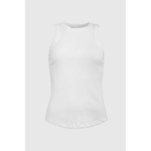 NEW WITHBLACK ribbed tank top in white
